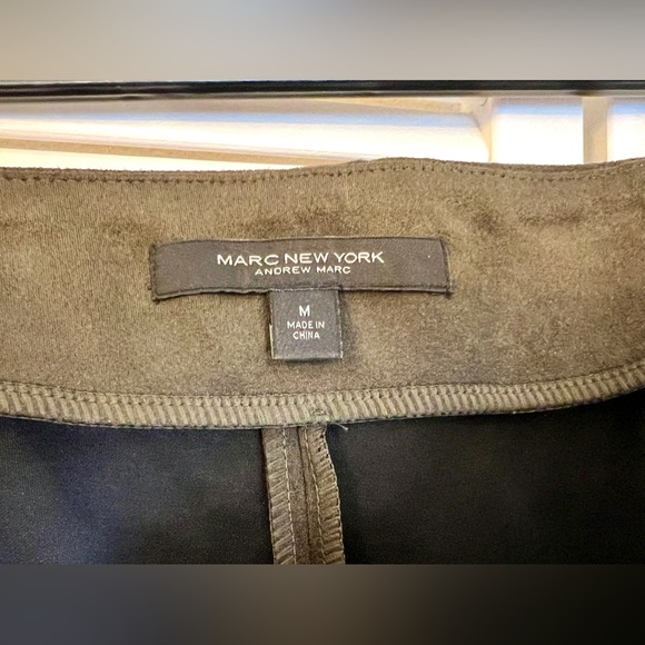 Marc New York, Faux Suede Dark Olive Green Pencil Skirt, Medium - Picture 6 of 7